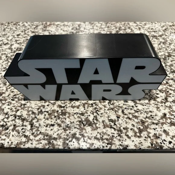 Star Wars Logo Light Sign And Mandalorian Helmet Desktop Light - Picture 10 of 11